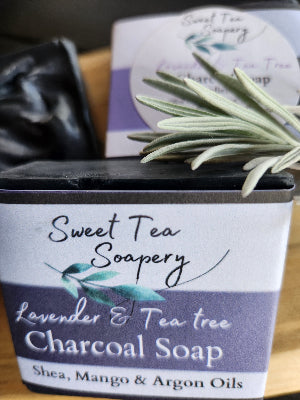 Charcoal Soap - Lavender And Tea Tree