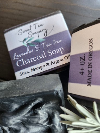 Charcoal Soap - Lavender And Tea Tree